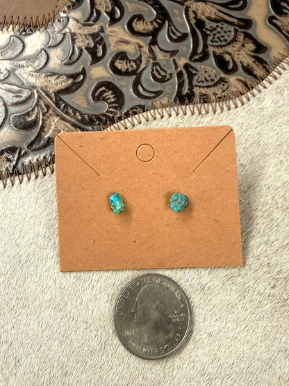 Turquoise Nugget Earrings