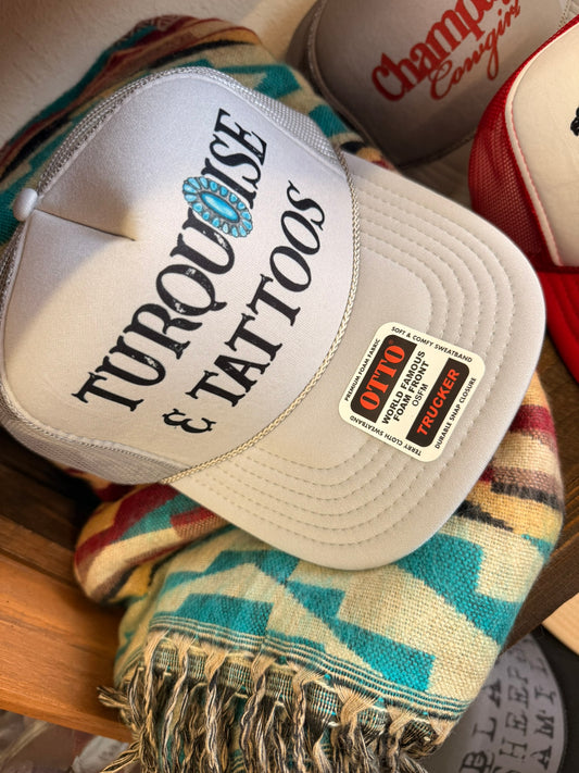 Turquoise & Tattoos Trucker Hat