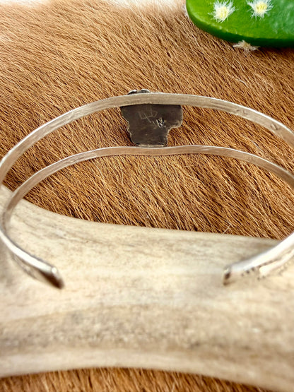 Feather and Turquoise Cuff Size 5.5