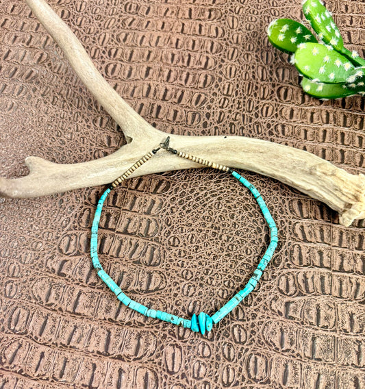 Choker Turquoise Chip Necklace