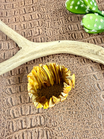 Yellow Abalone Shell Stretch Bracelet