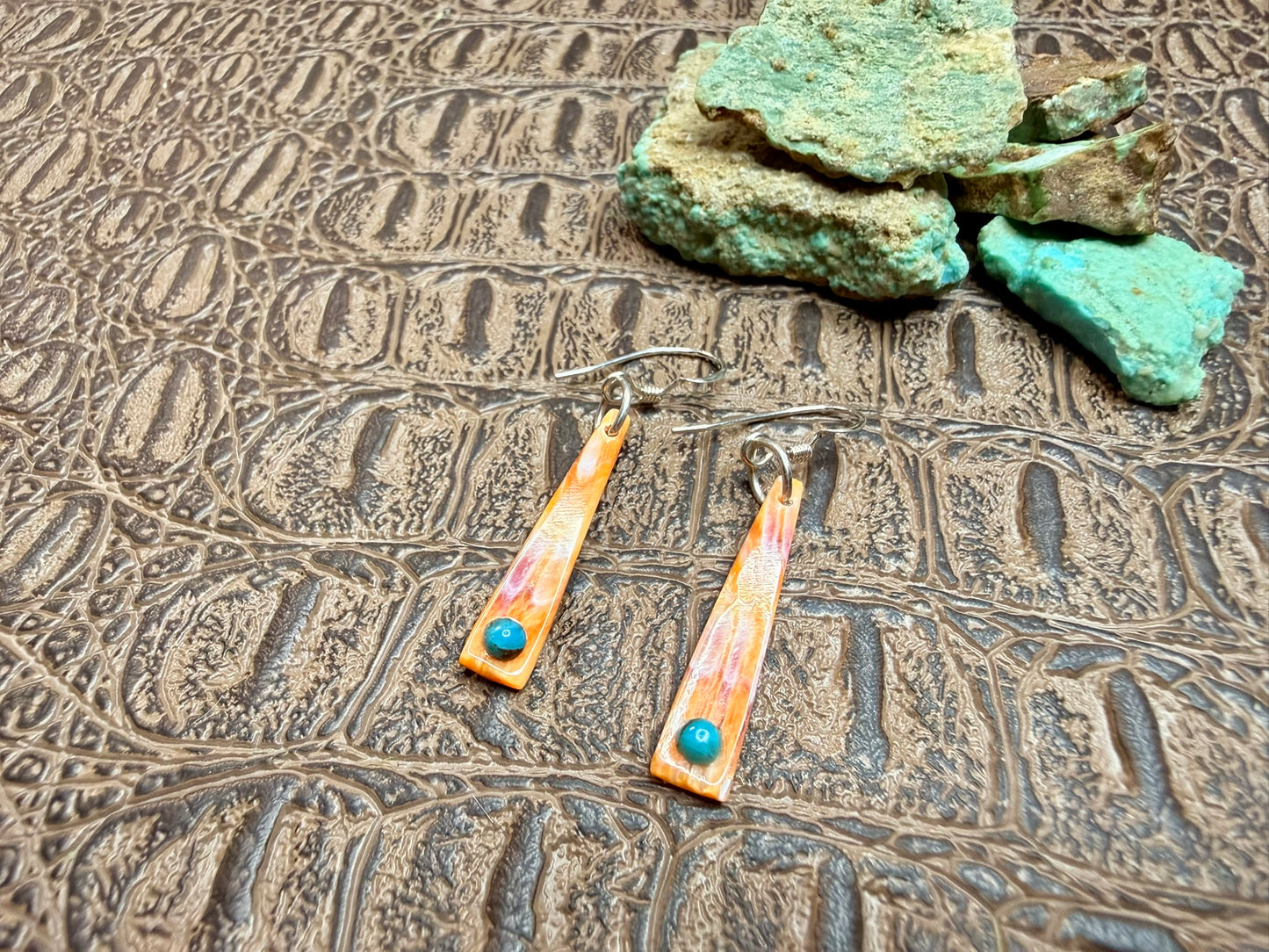 Spiny Oyster Dangle Earrings