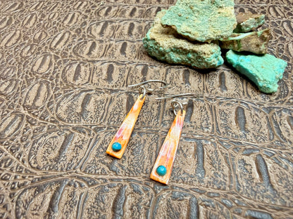 Spiny Oyster Dangle Earrings