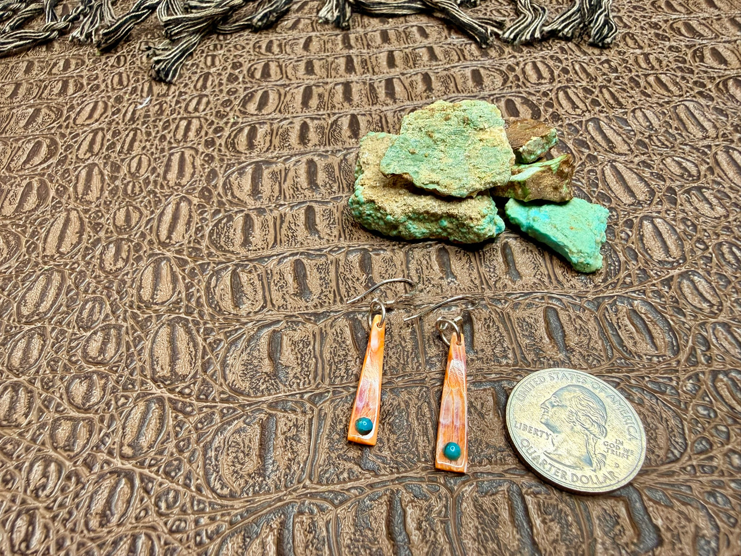 Spiny Oyster Dangle Earrings