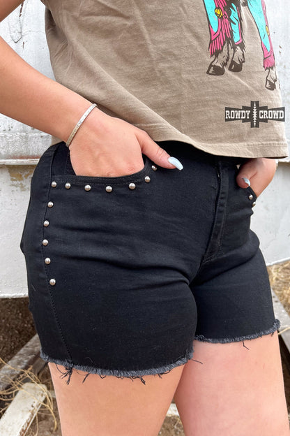 Shenandoah Stud Shorts-Black
