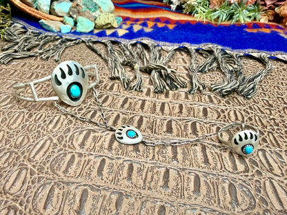 Bear Paw Turquoise Slave Bracelet