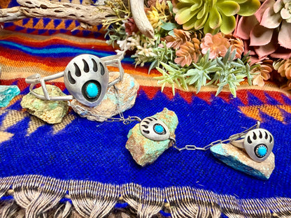 Bear Paw Turquoise Slave Bracelet