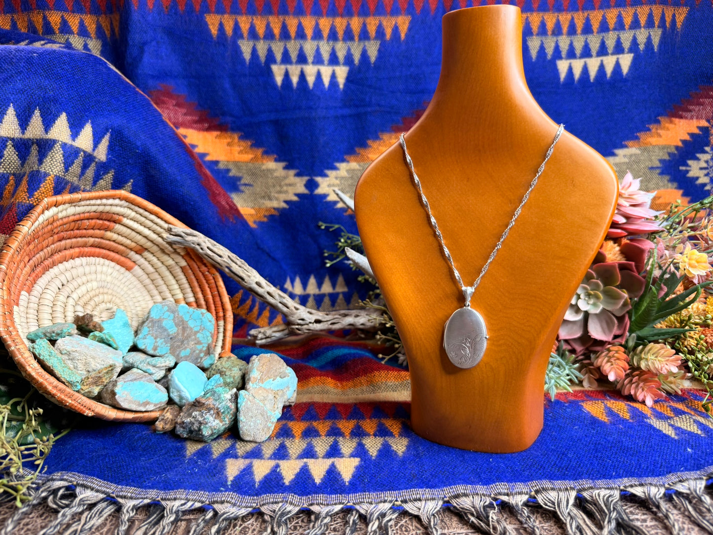 Floral Locket Necklace