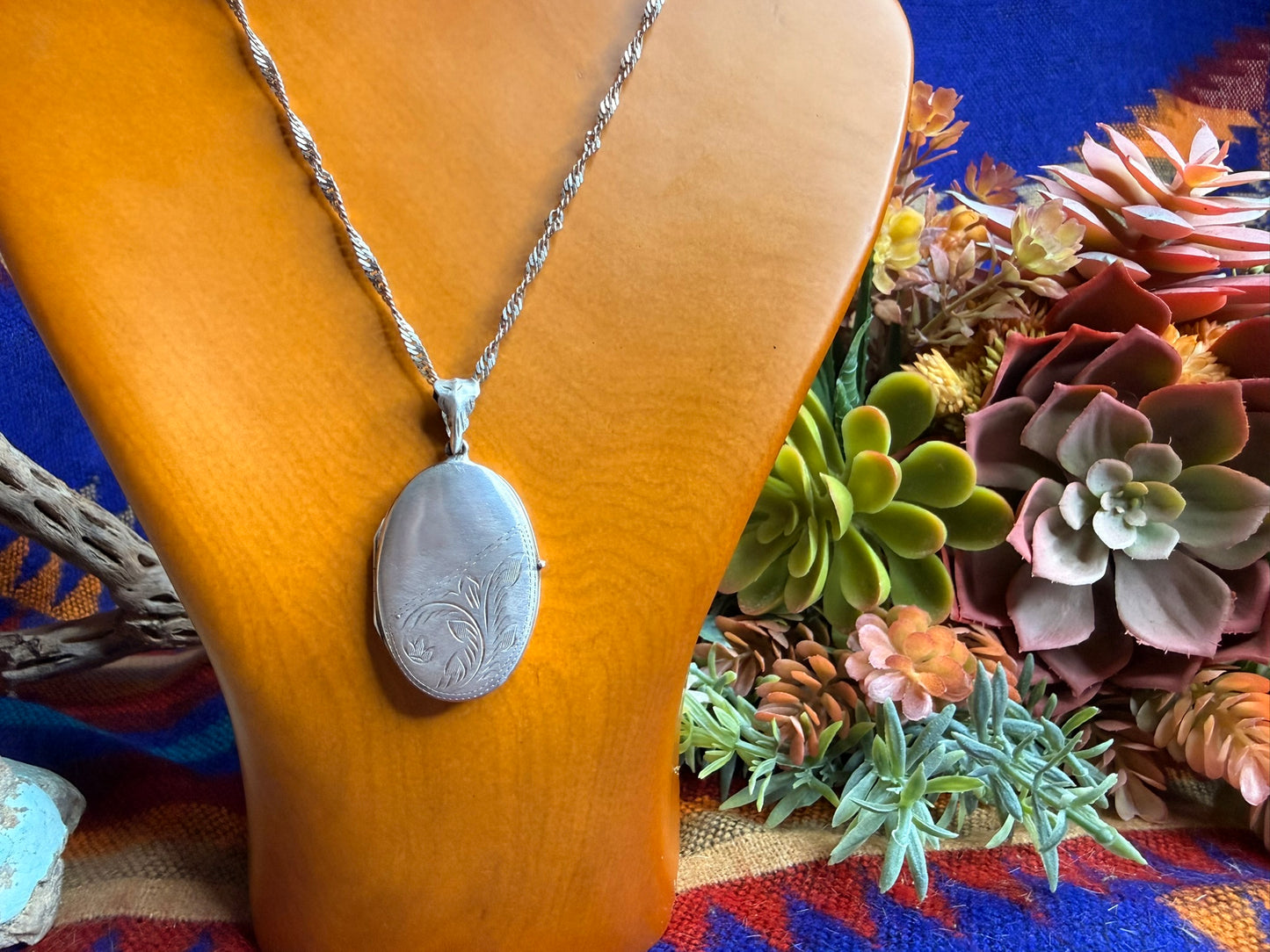 Floral Locket Necklace