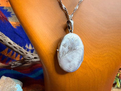 Floral Locket Necklace
