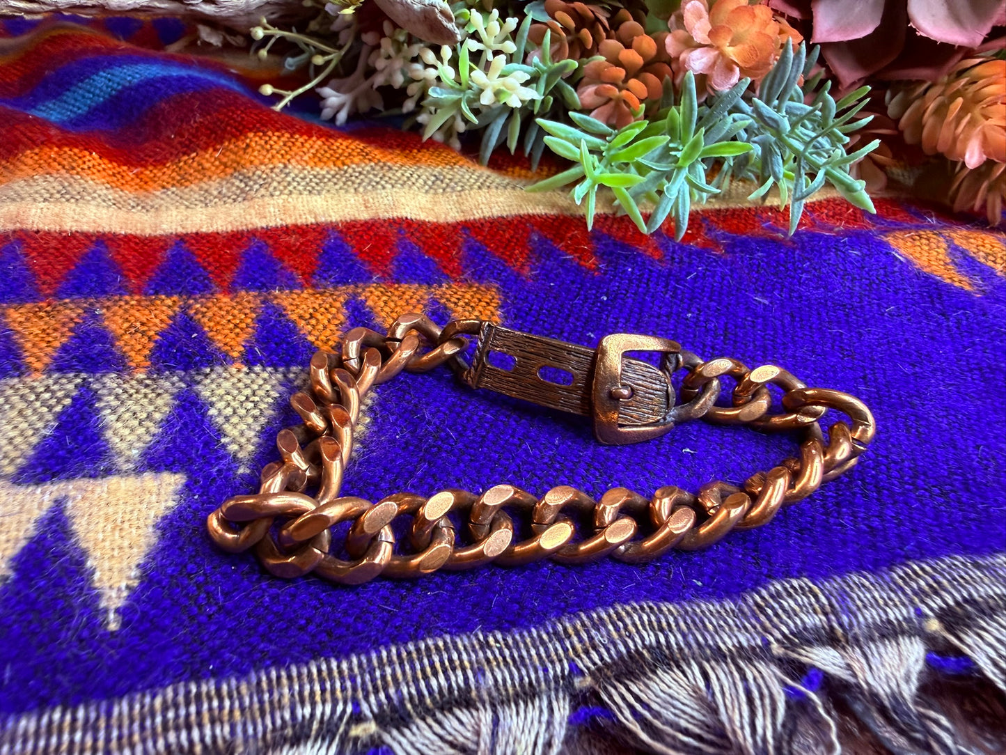 Copper Belt Buckle Bracelet