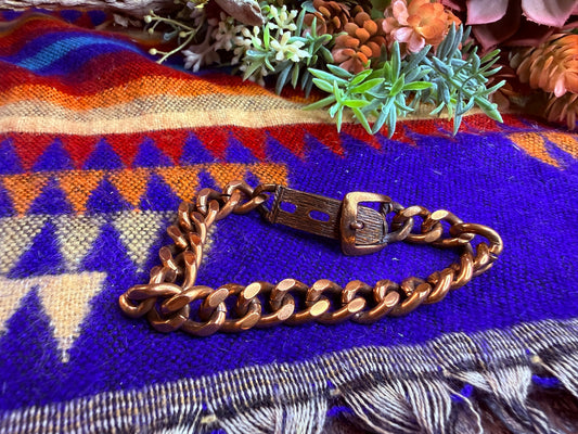 Copper Belt Buckle Bracelet
