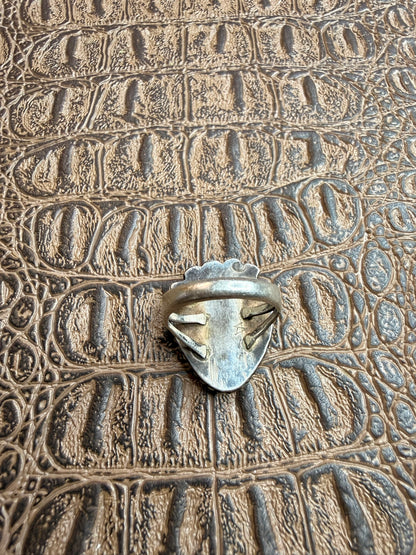 Fred Harvey Era Green Turquoise Ring Size 6