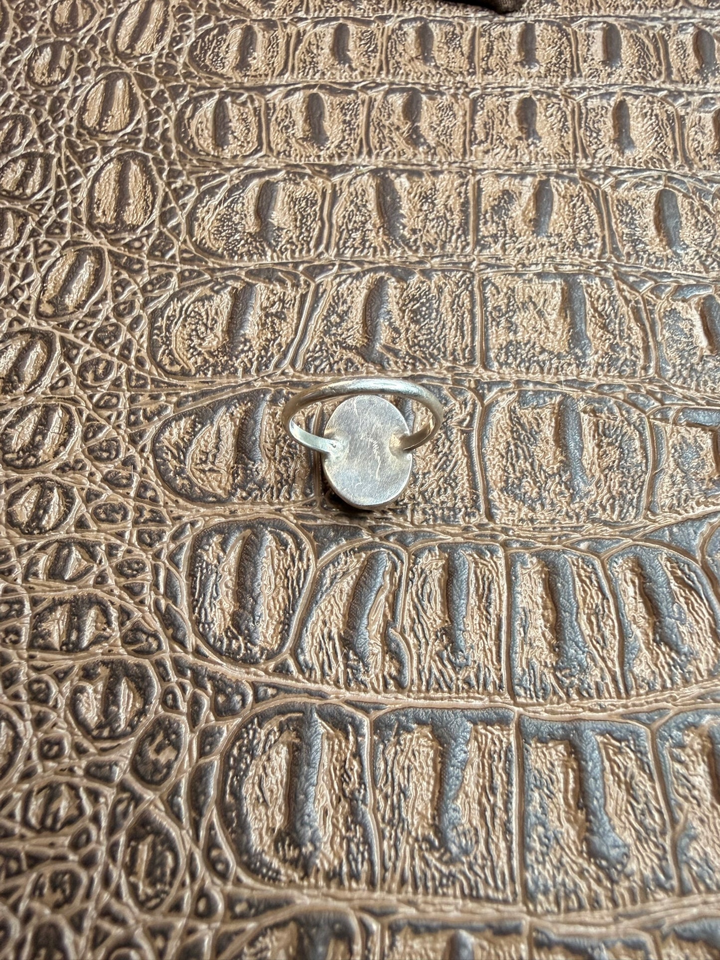 Small Shadowbox Turquoise Ring Size 3.75
