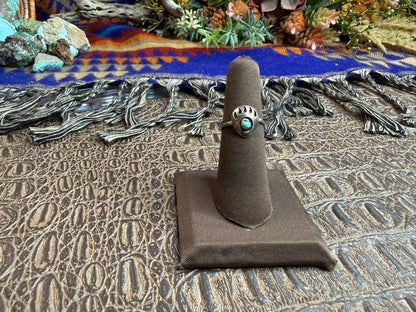 Small Bear Paw Turquoise Ring Size 6