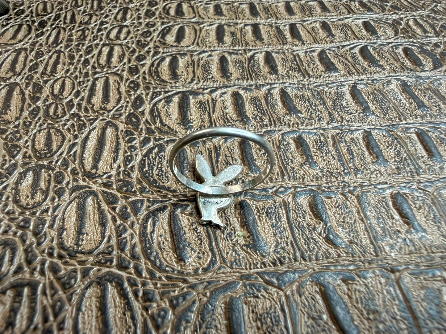 Playboy Bunny Inlay Ring Size 8