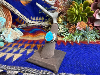 Copper and Turquoise Ring Size 6.50