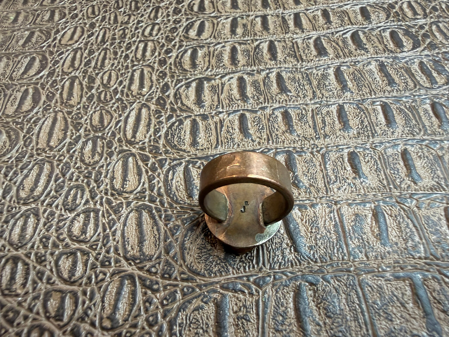 Copper and Turquoise Ring Size 6.50