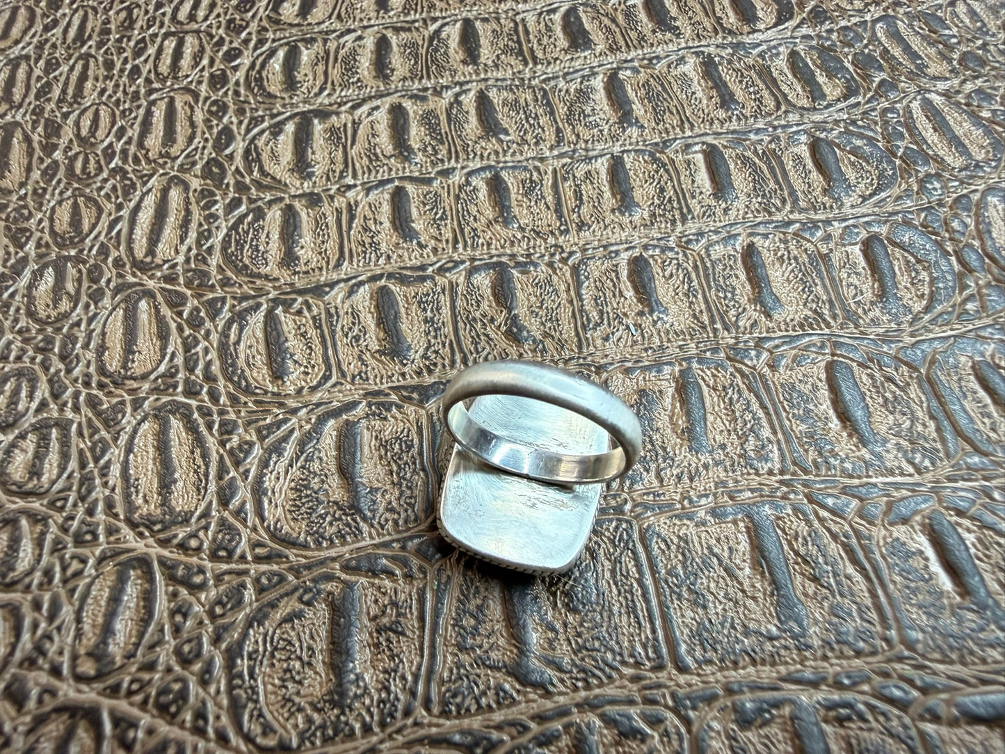 Rose Dahila Rectangular Shape Ring Size 5.25