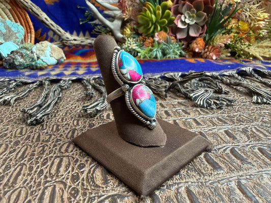 Cotton Candy Teardrop Ring Size 7.5
