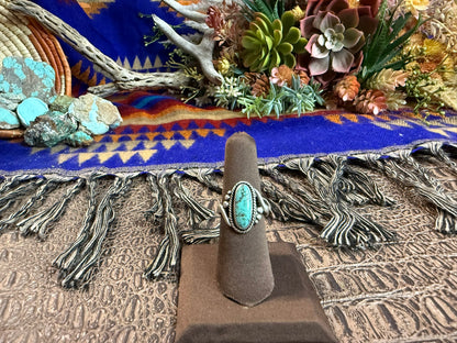 Bell Trading Post Turquoise Ring Size 6.75