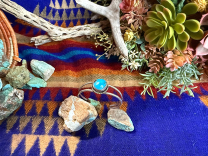 Round Turquoise Cuff Size 5.75