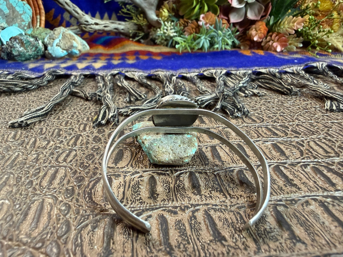 Round Turquoise Cuff Size 5.75