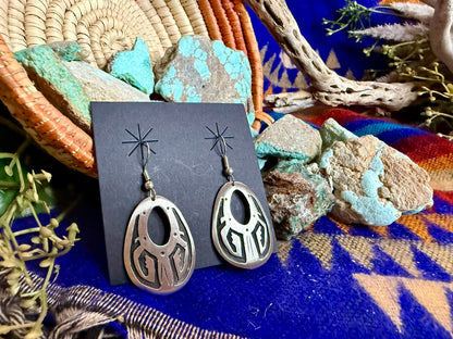 Nickel Silver Overlay Earrings