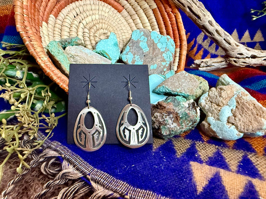 Nickel Silver Overlay Earrings