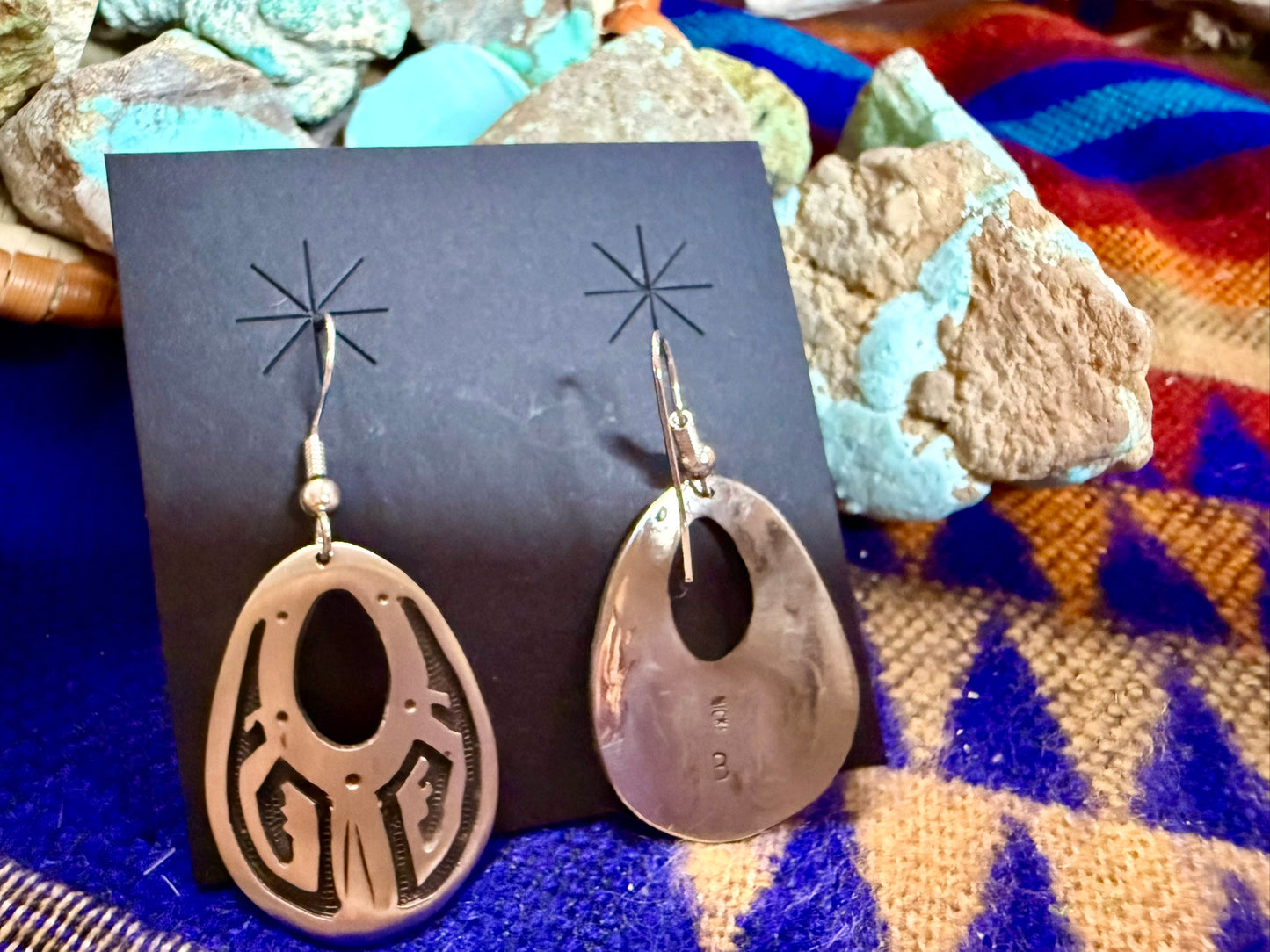 Nickel Silver Overlay Earrings