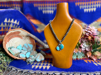 Two Turquoise Stone Pendant