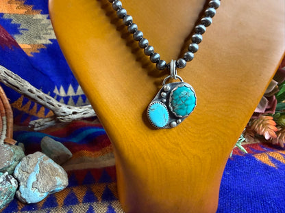 Two Turquoise Stone Pendant