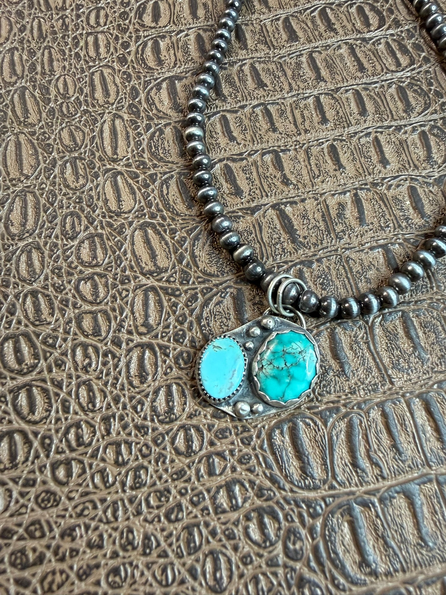 Two Turquoise Stone Pendant
