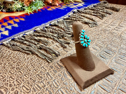 Turquoise Small Cluster Ring Size 5.50