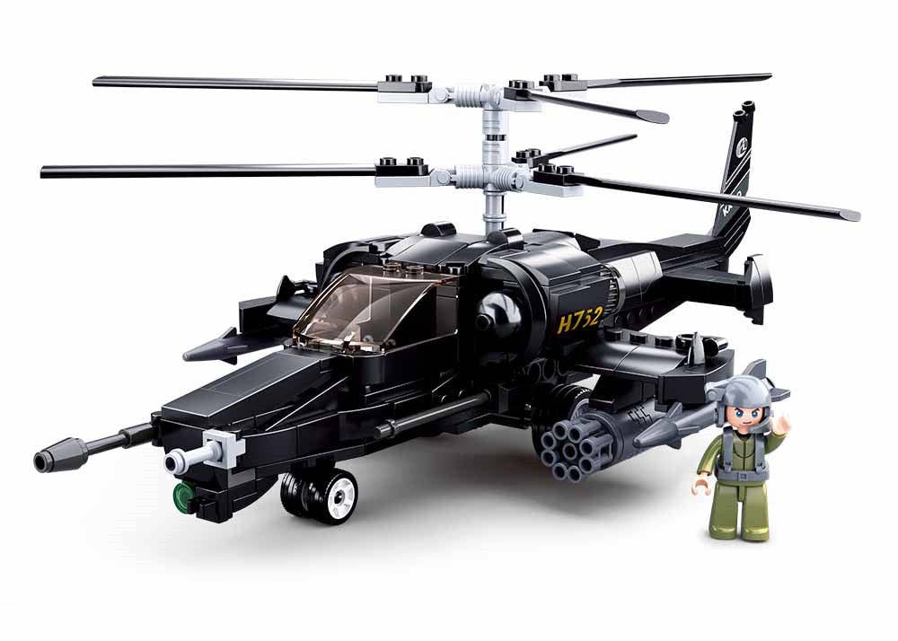 Black Shark Helicopter Building Brick Kit