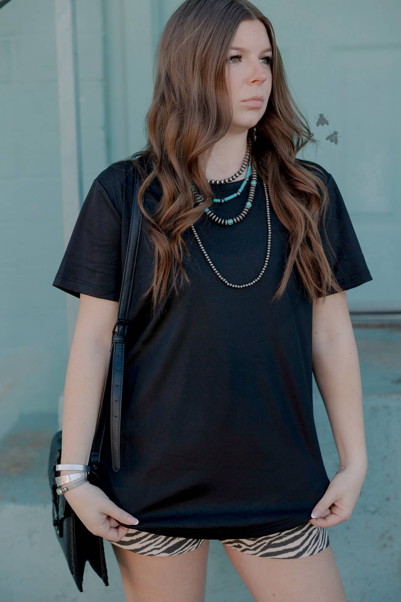 Swanky Faux Leather Top