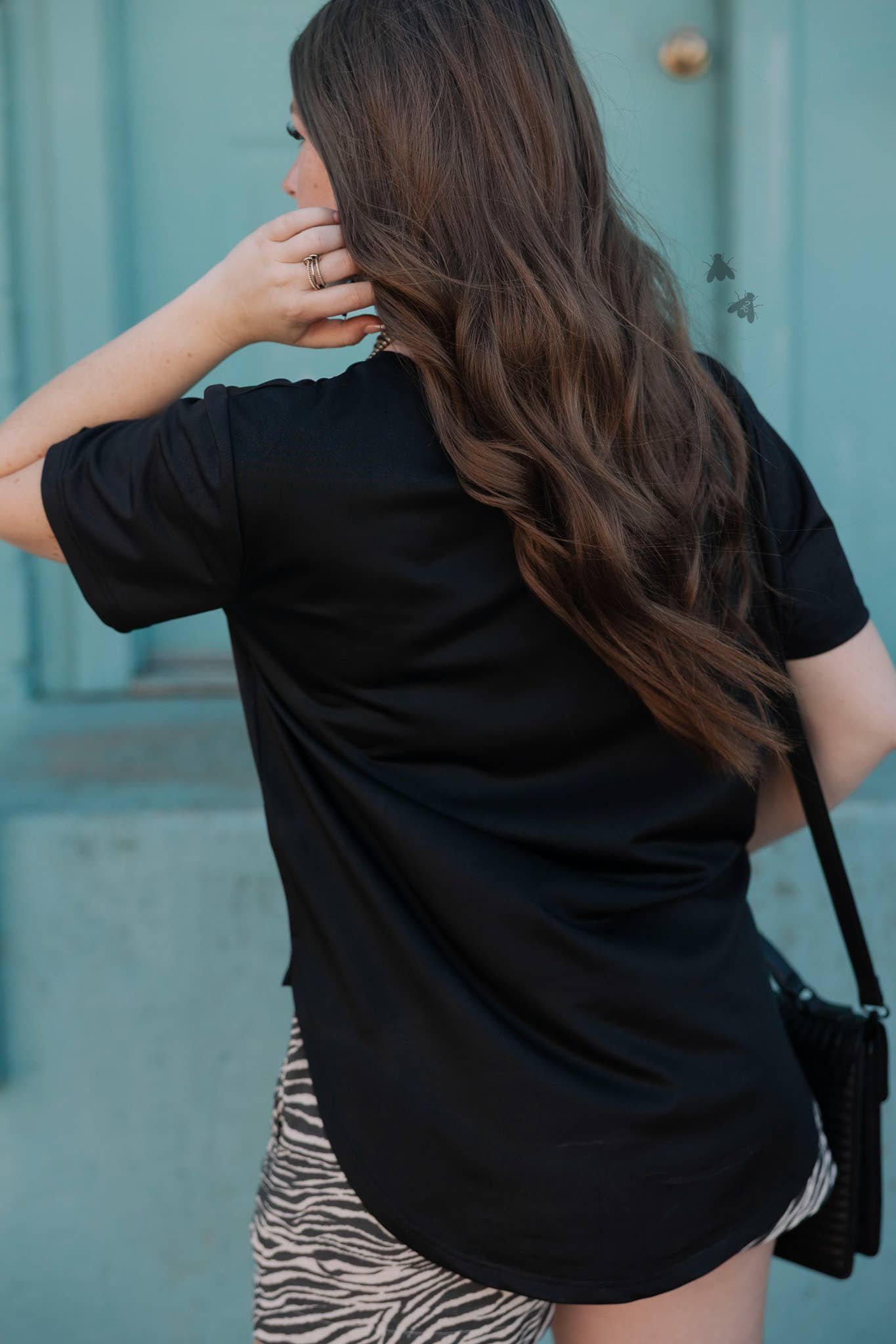 Swanky Faux Leather Top