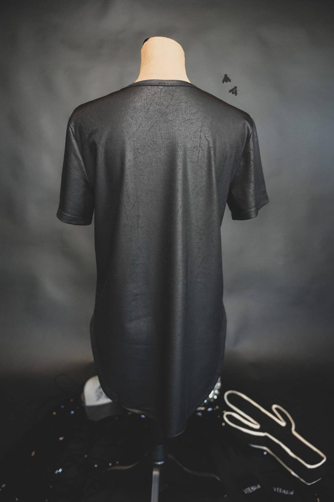 Swanky Faux Leather Top