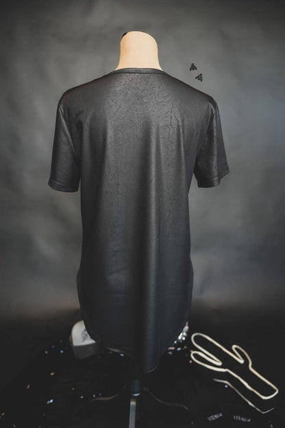 Swanky Faux Leather Top