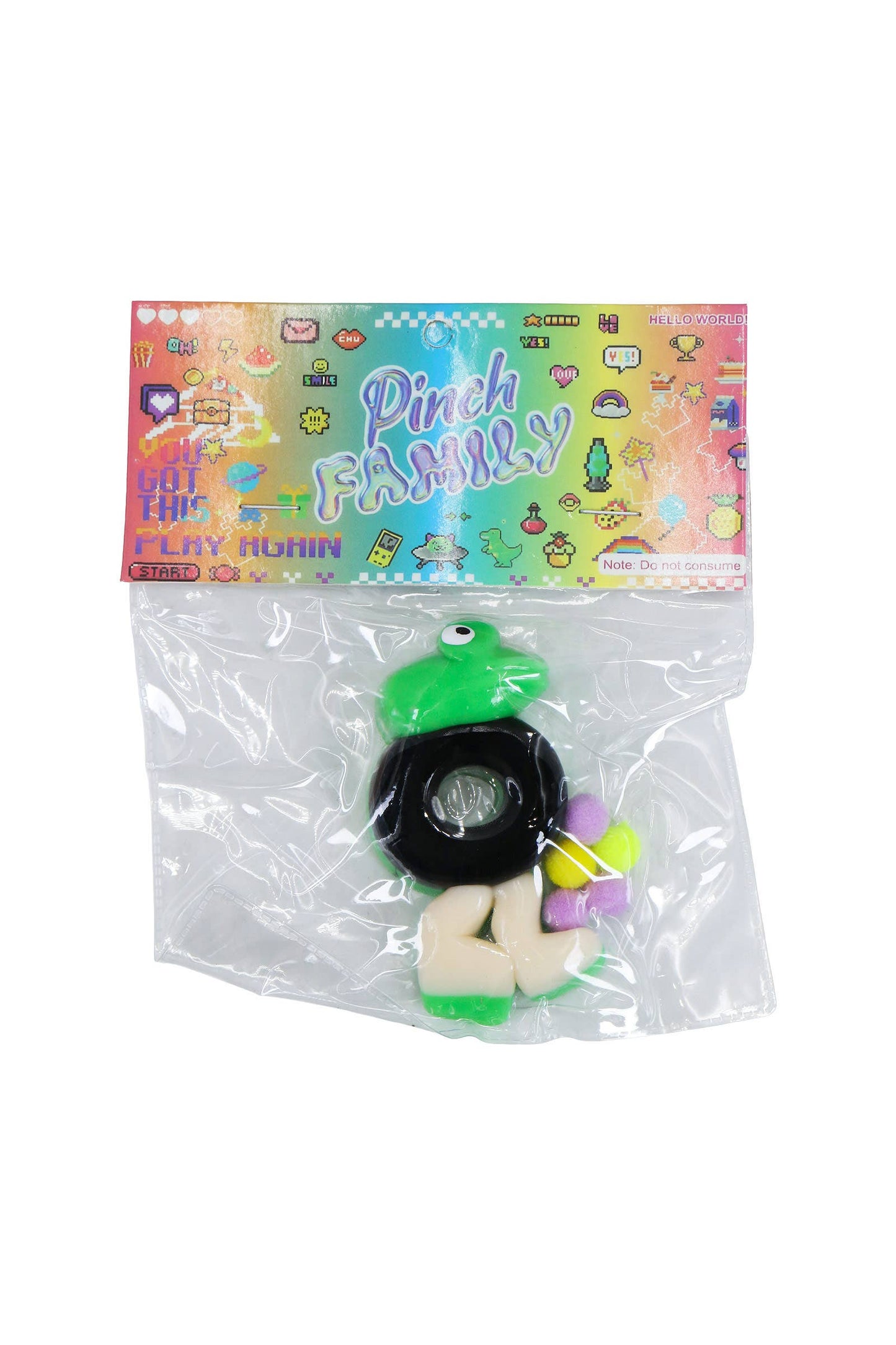 Brain Rot Memes Pom Pom Sticky Mochi Squishy Bag
